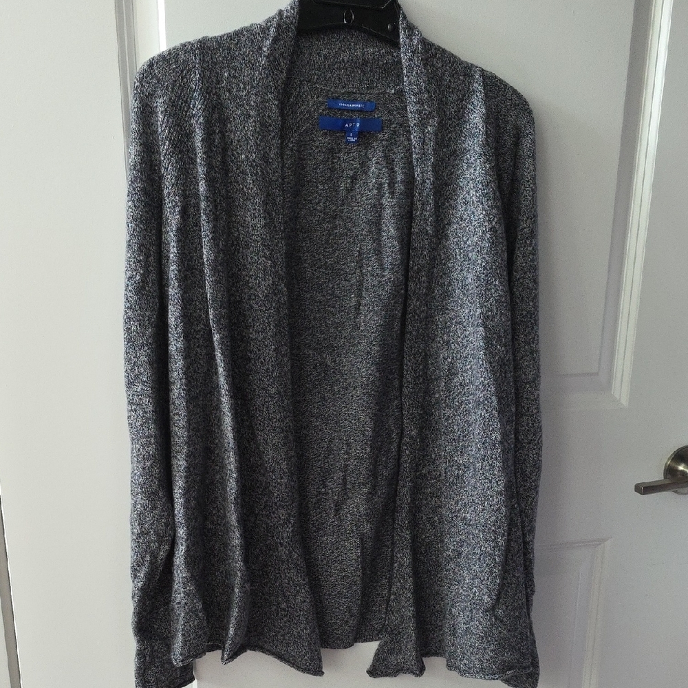 Apt. 9 Gray Open Front Sweater